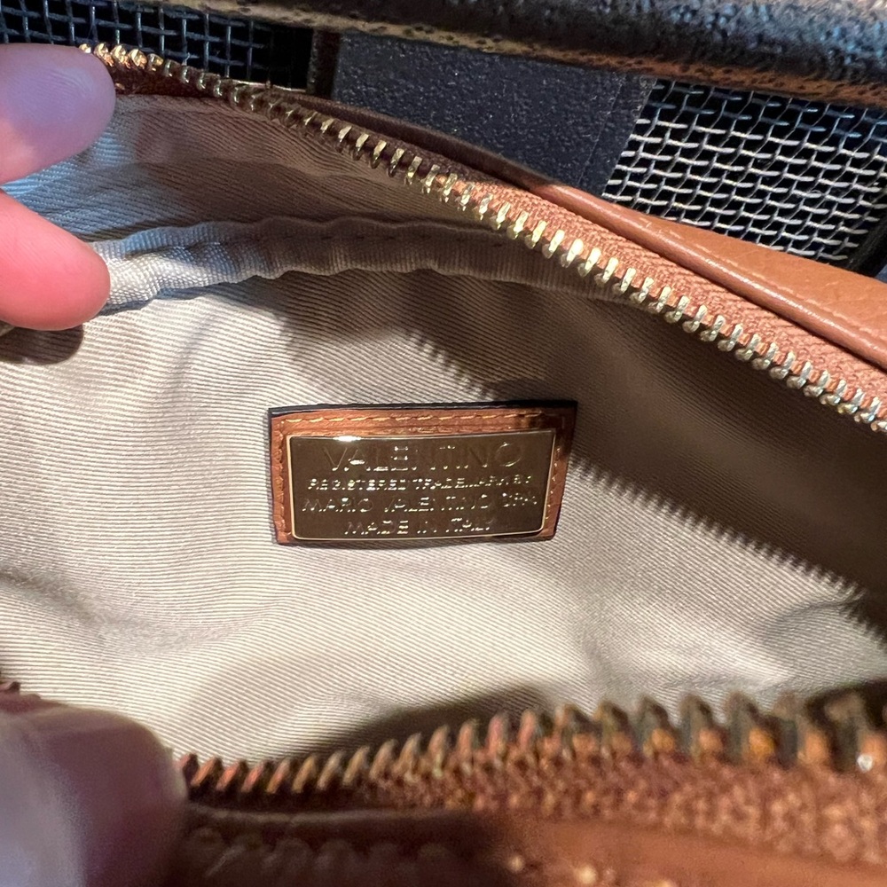 Mario Valentino Brown Leather Crossbody Bag with Tassel - Picture 3 of 5